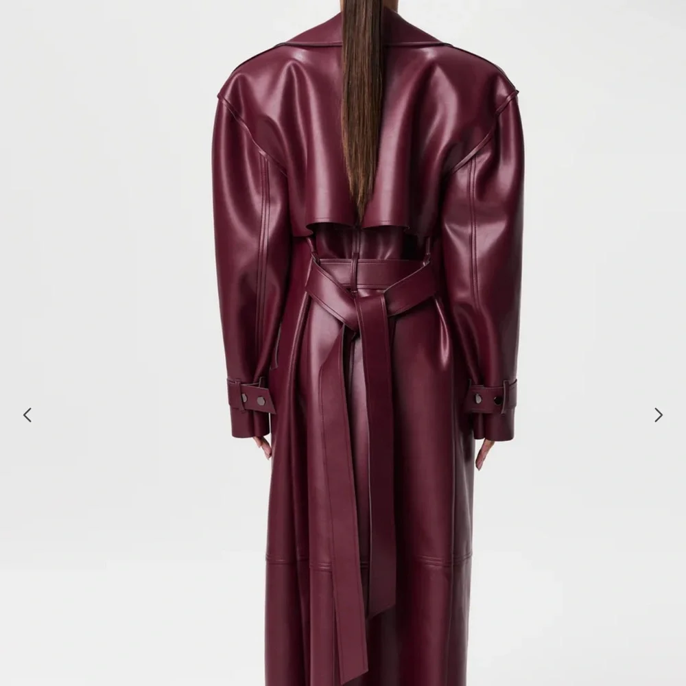 VEGAN LEATHER TRENCH COAT - Picture 4 of 4